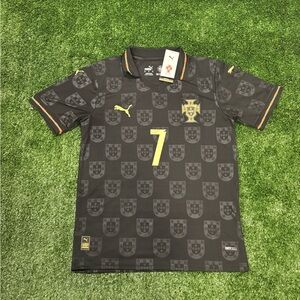 Black Portugal Jersey Home Size - Small Ronaldo 7